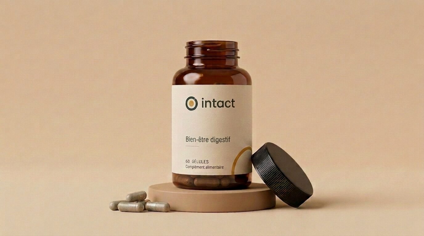 Flacon Intact — complément confort digestif, visuel d'illustration